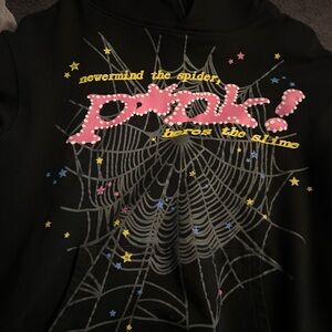 Black sp5der P*NK Hoodie